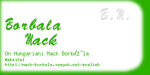 borbala mack business card